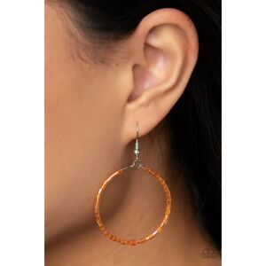 Colorfully Curvy Orange Earrings (158)